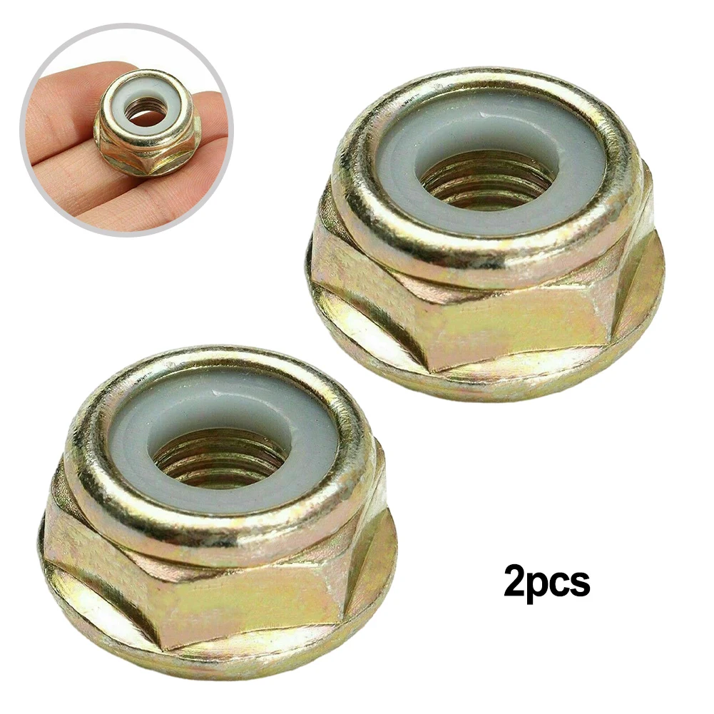 Lawn Mower Accessory Nut Left Hand Thread M10×1.25 Metal 2 Pcs For Lawn Trimmer Brand New Excellent Service Life