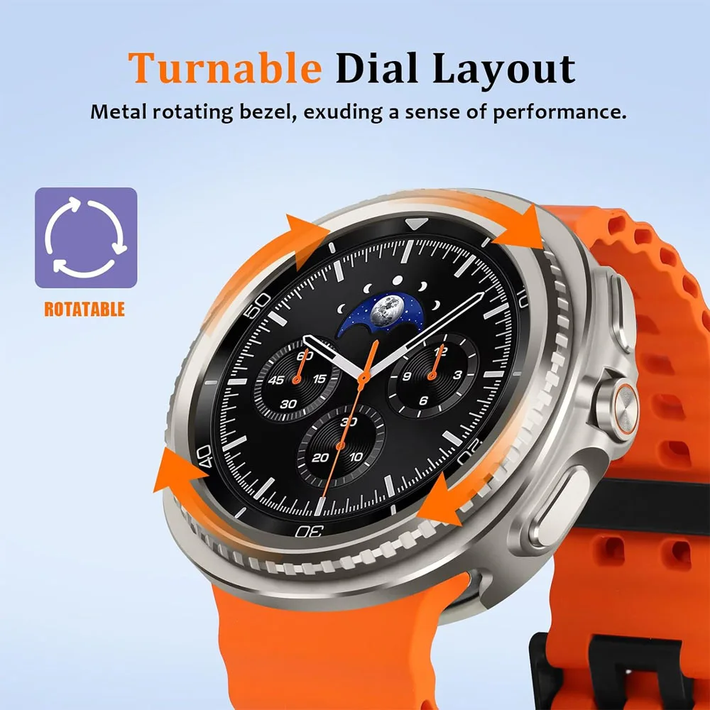 Premium Stainless Steel Bezel Ring & Protective Cover Case