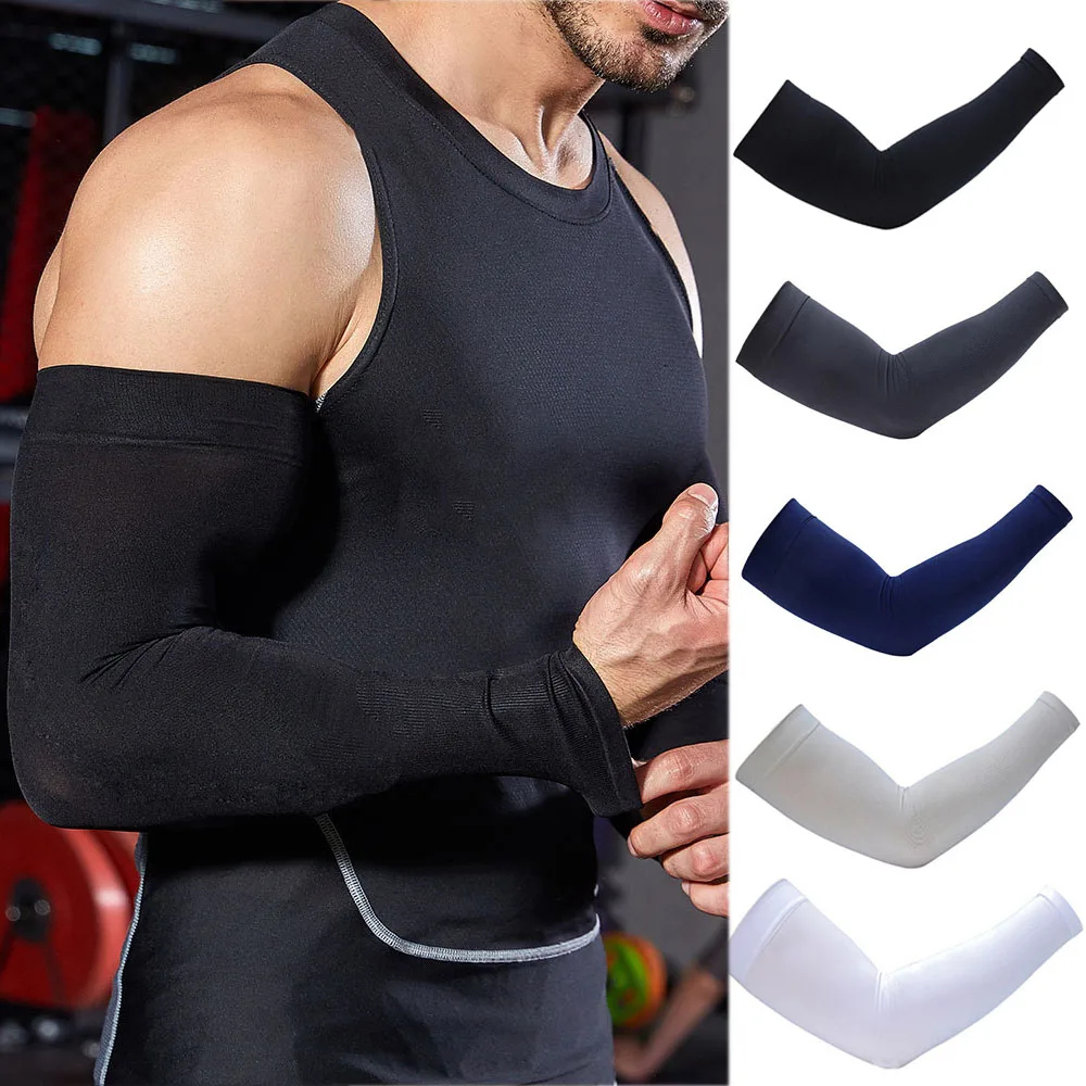 Plus Size Men's Ice Silk Sun Protection Arm Sleeves