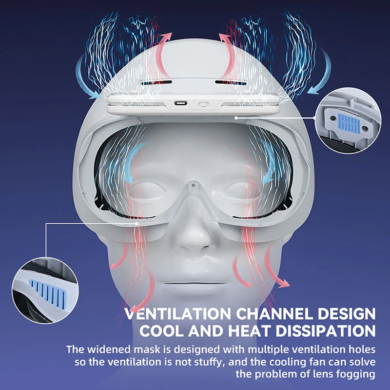 Hibloks VR Face Cover 4 Facial Interface With Radiator Cool Mask Widen Face Pad