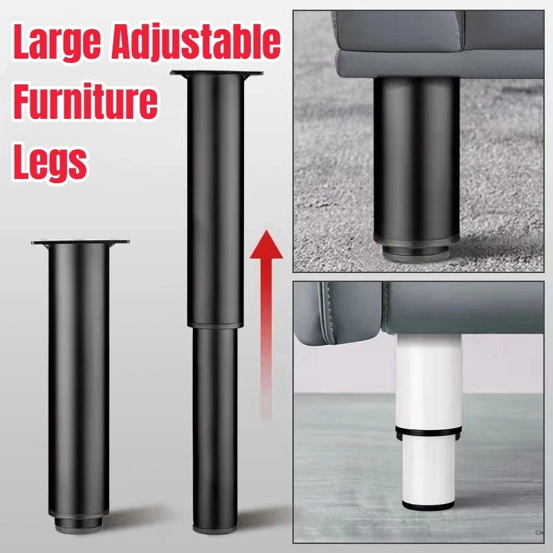 4PCS Furniture Adjustable Cabinet Legs Stainless Steel Furniture Strong Sturdy Cabinet Table Sofa Bed Feet Furniture Legs Feet