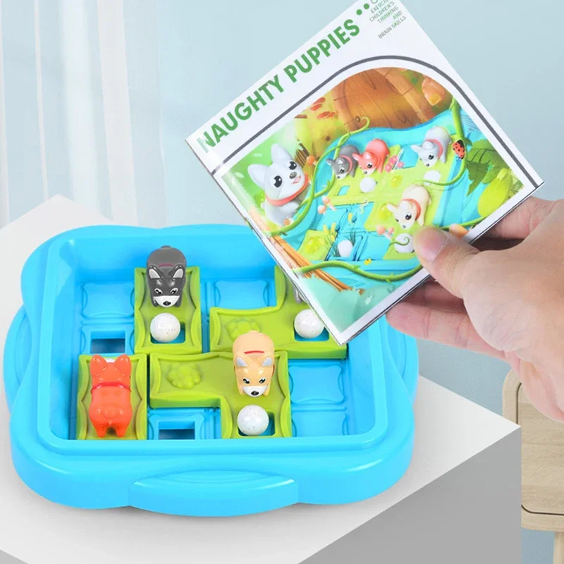 Children Educational Toys Naughty Puppy Push Bead IQ Puzzle Toys Board Games Montessori Logical Thinking Spatial Reasoning 2