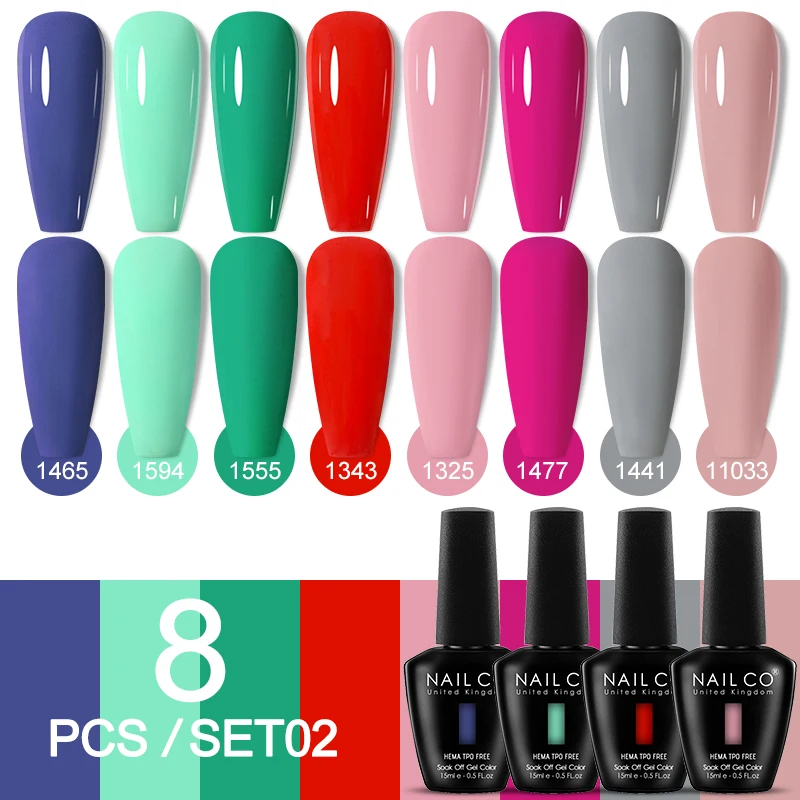 Deluxe 8-Piece Gel Nail Polish Set for Professional DIY Manicures