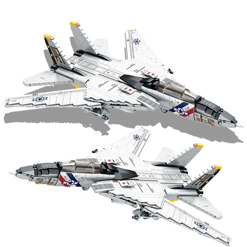 1443 個軍事トムキャット F14 戦闘機ビルディングブロック MOC