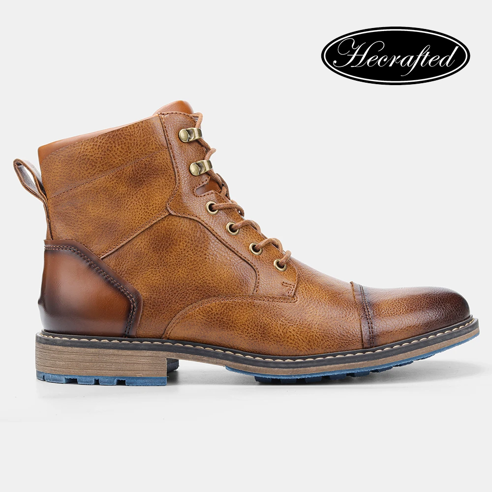 Botas de cuero cómodas para hombre, botines de marca a la moda, n. 2023, 39 a 48, 604| AliExpress