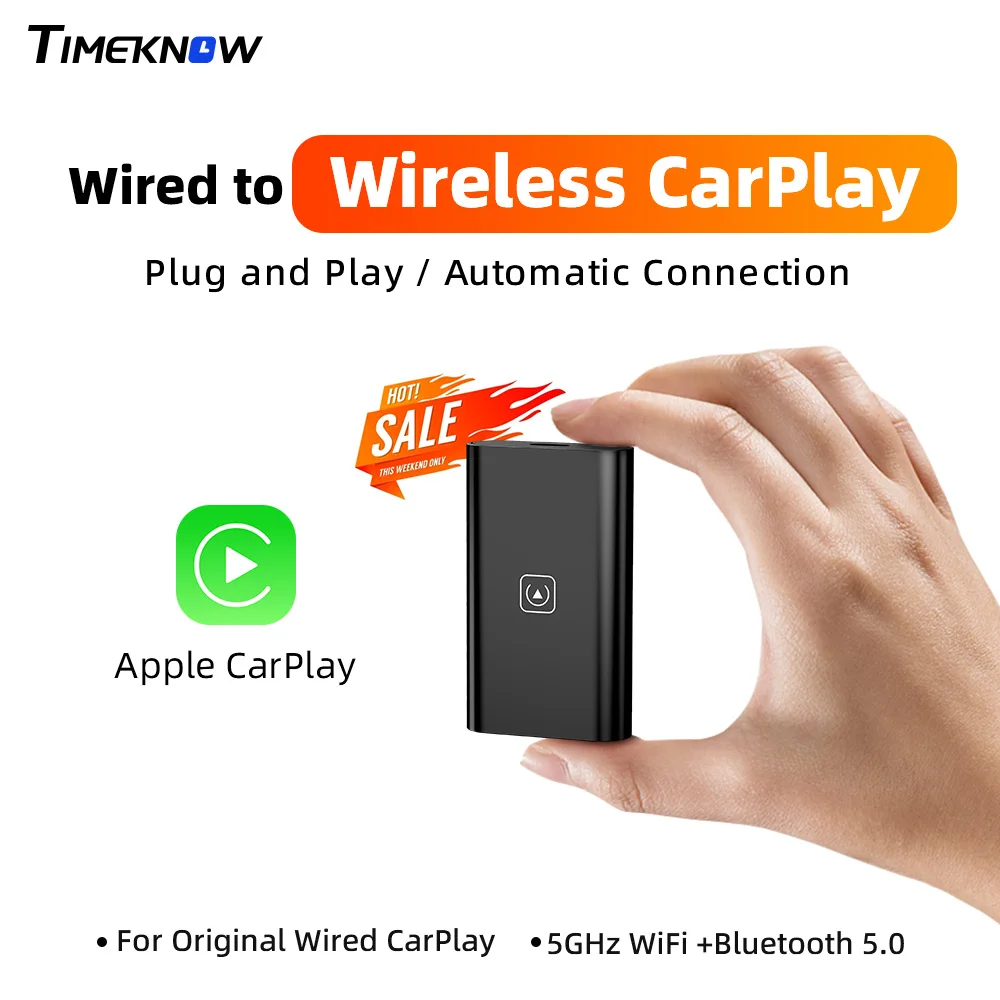 Timeyell Wireless Carplay Adapter Per Iphone Wired Carplay To Wireless Car Play Dongle Usb Play Ai Box Per Vw Audi Nissan Skoda