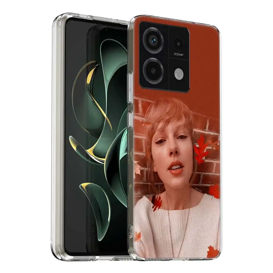 thumbnail image 1 of Funda transparente para teléfono Singer T-Taylors S-Swifts para Redmi Note 13 12 Pro+ Plus 5G 12S 12 12C 10 10A 10C 9 9A 9C 9T 8 8A K70 K60 K20 C, 1 of 5