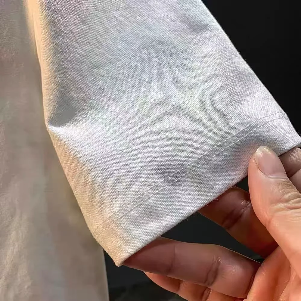 여름 2026 팬 기념 로고 프린트 남성용 티셔츠 반팔 100% 면 통기성 땀 흡수 라운드 넥 티셔츠