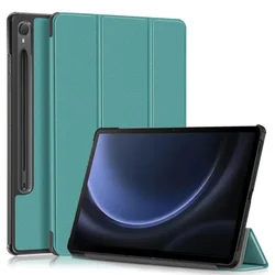 Leather Painted Folding Smart Cover for 10.9 Tablet - Enhanced Protection Case (Dark green)