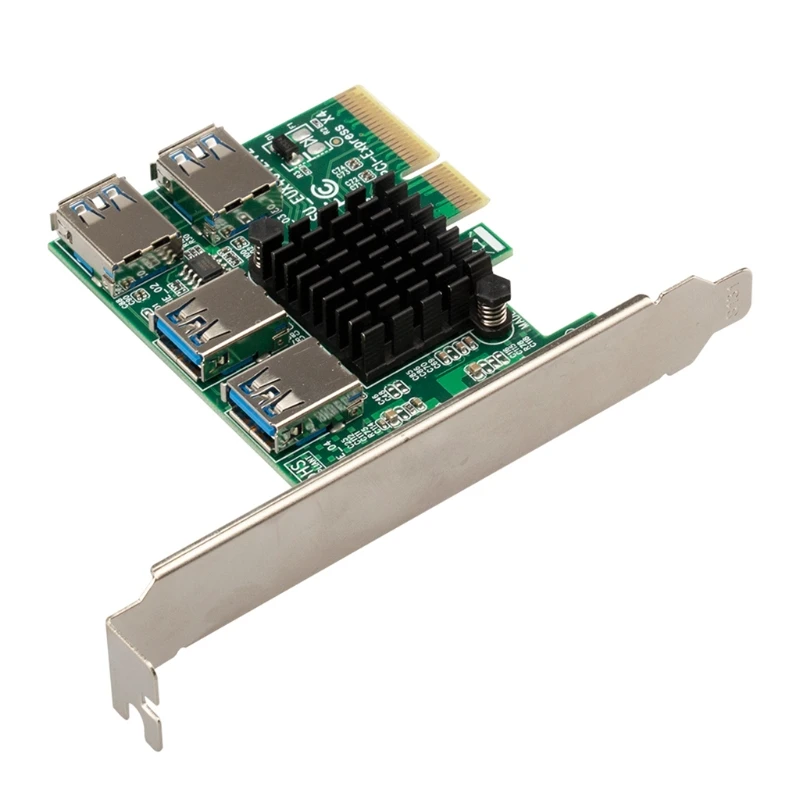 PCI-E-PCI-E 어댑터 1-4 슬롯 1X-16X USB 승수 카드 변환기