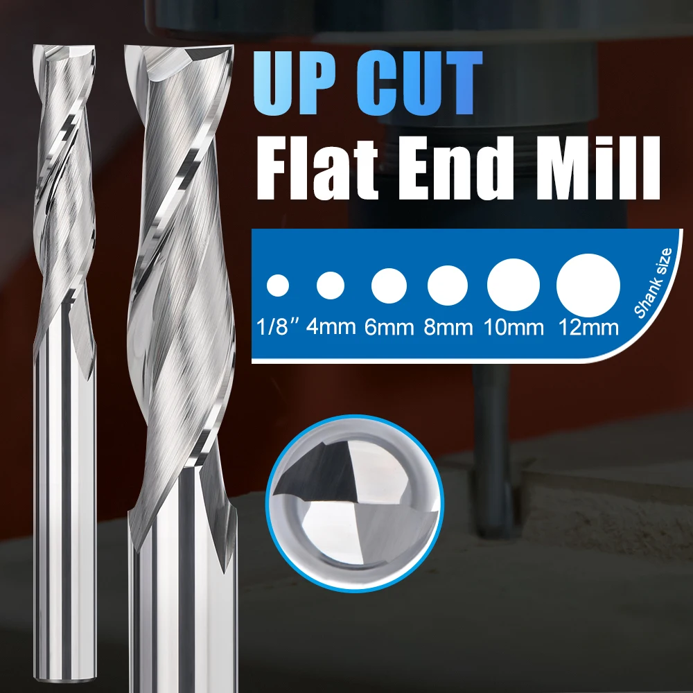 5pcs 6mm Shank 2 Flute Carbite Spiral End Mill Cutter CNC Bit 32mm CEL - View #6