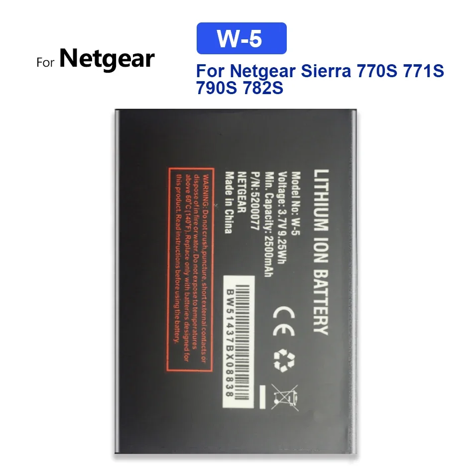 W-5 Batteria Di Ricambio Per Netgear Sierra 770S 771S 790S 782S Bateria Wireless Router Aircard 2500Mah + Numero Di Tracciamento