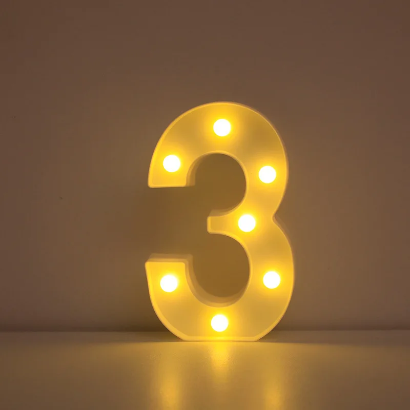 Illuminated LED Alphabet Letter & Number Lamp - Festive Night Light