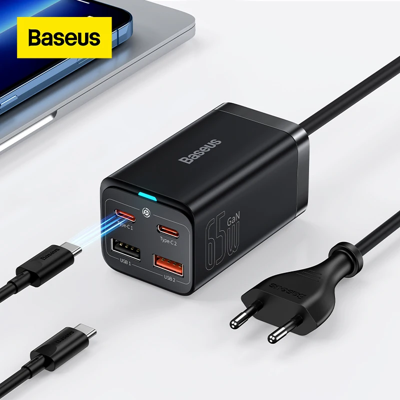 Устройство зарядное сетевое Baseus 65 Вт 4 в 1 для планшетов и телефонов | Мобильные