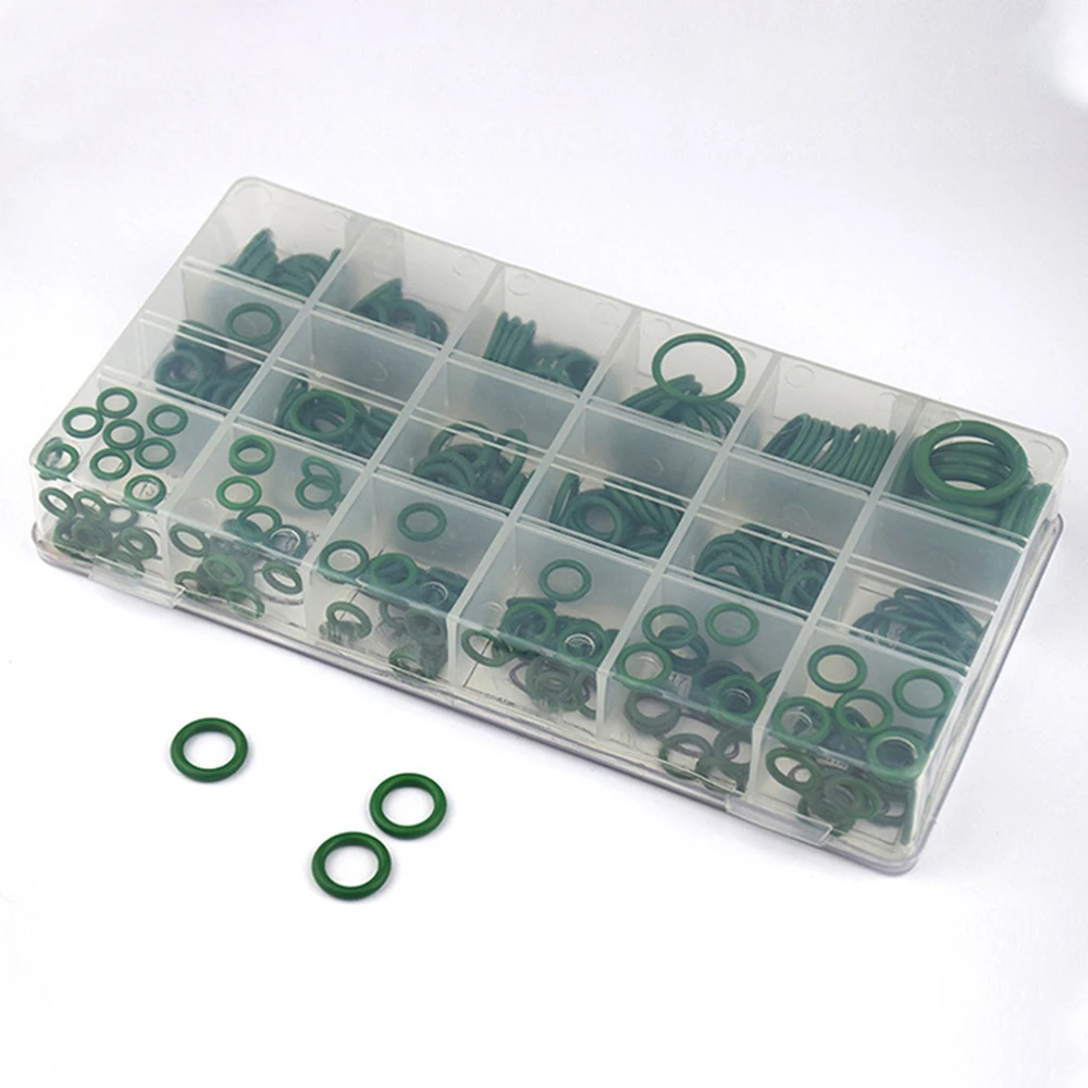 Rubber O Rings Sealing Gasket Rubber Washers Keycap O Rings Silicone O Rings Rubber Grommet Kit Rubber Grommet Rubber O-Ring Gasket 18 Sizes Sealing Ring Kit For Car A/C System R134a Air Conditioning Gasket Washer Set