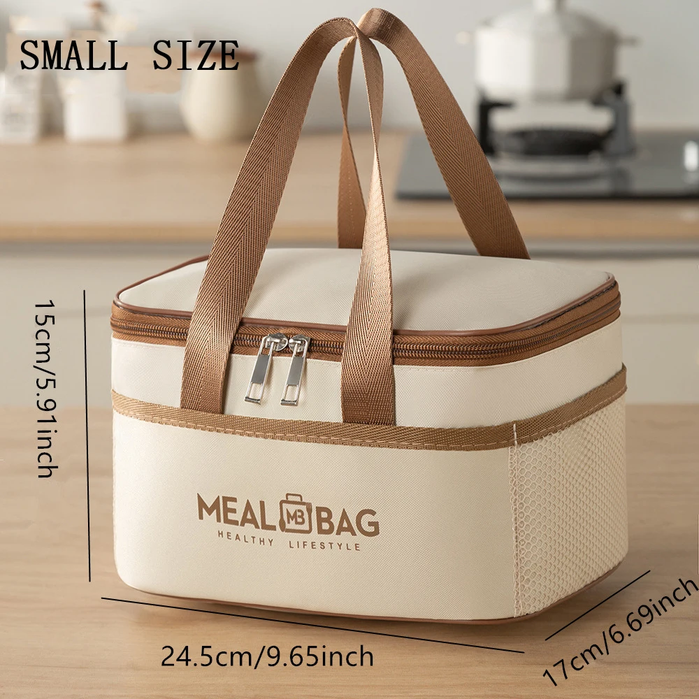 Insulated Bento Lunch Handbag with Aluminum Foil Lining