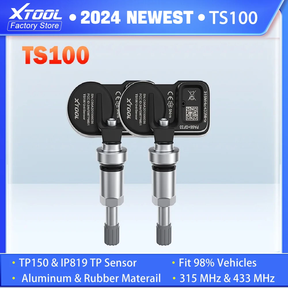 Датчик сканирования шин XTOOL TS100 433 и 315 МГц TPMS TS100, инструменты для ремонта шин, автомобильный аксессуар, оригинальный датчик программирования давления в шинах
