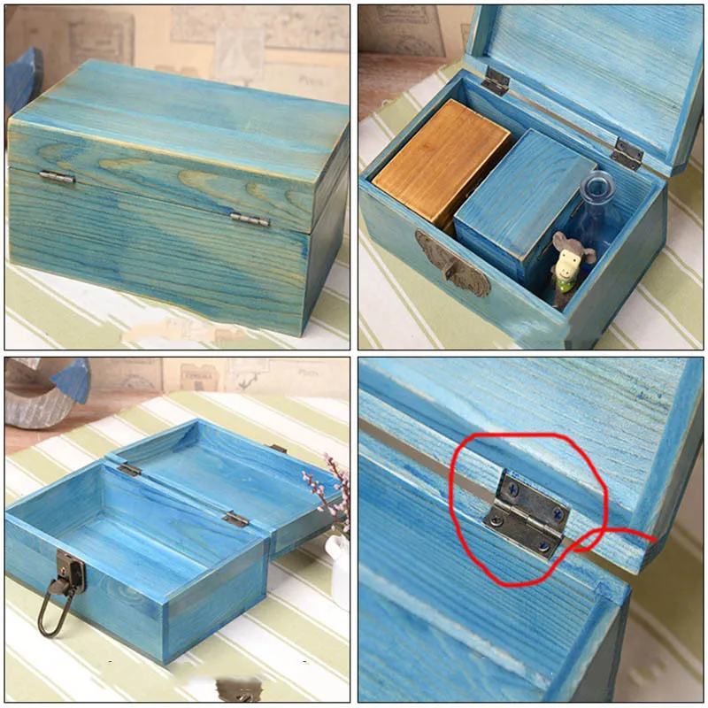 10/20/40Pcs петли для ворот Antique Bronze Cabinet Hardware Hinges Jewelry Boxes Small Hinge With Screws DIY Crafts Tool 24*18mm