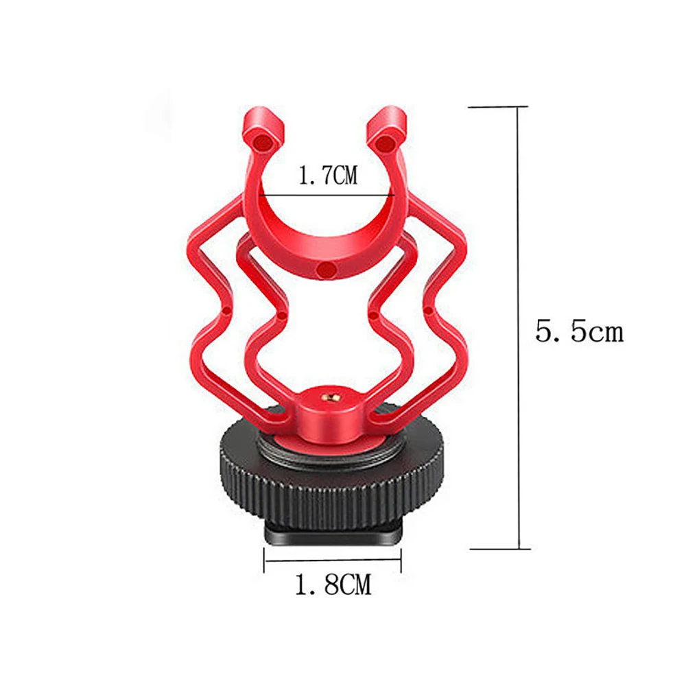 Hot Shoe Shock Mount with Rycote Lyre Bracket for Rode VideoMicro BOYA BY-MM1 Adapter Microphone Stand Holder Clamp Clip microphone stand microphone shock mount