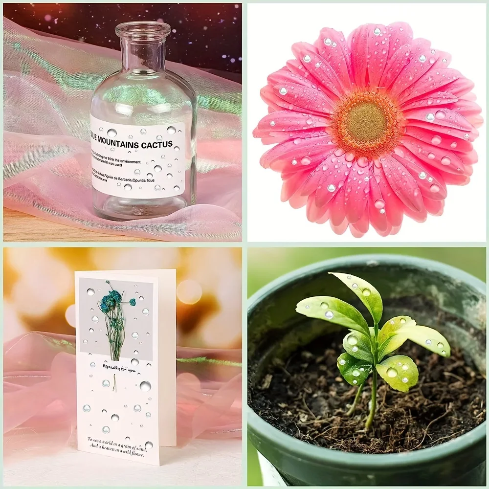 투명한 물방울 비즈 ? 350개 ? 광택 마감 ? DIY 공예, 스크랩북킹, 카드 제작 ? 다양한 크기 3mm6mm