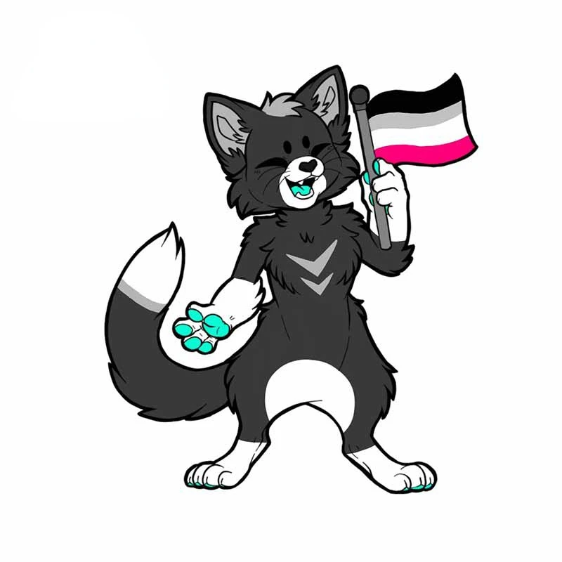 

F408# For Furry Pride Flag Car Stickers Personality Waterproof Window Trunk Decal Vinyl Wrap Decoration