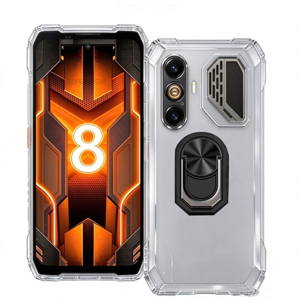Premium TPU Soft Silicone Phone Case with Back Ring Holder Bracket in Sleek Design