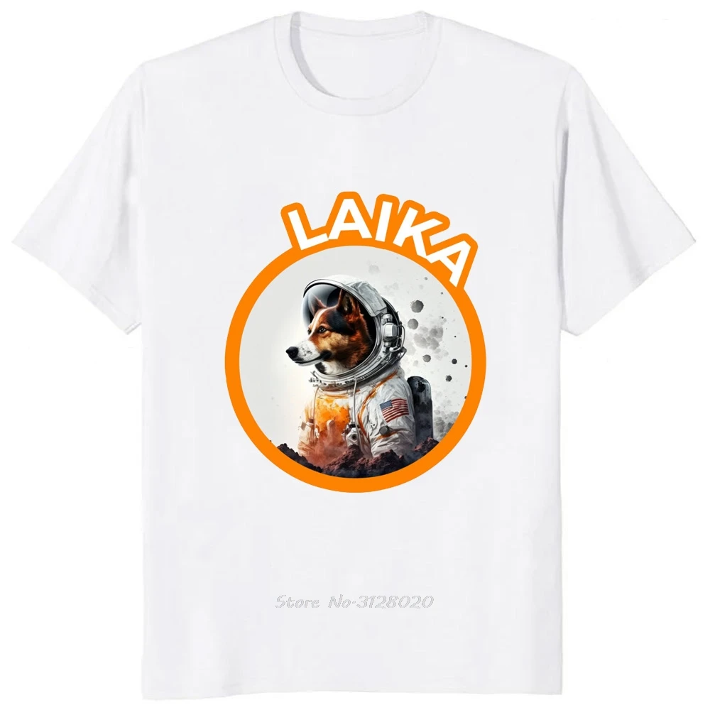 Laika UDSSR Lustige Cartoon Hund T Shirt Hip Hop Harajuku Stil Gedruckt Männer Kleidung Tees Streetwear Hipster Lose Weiche Tees T-shirt – Detail 17