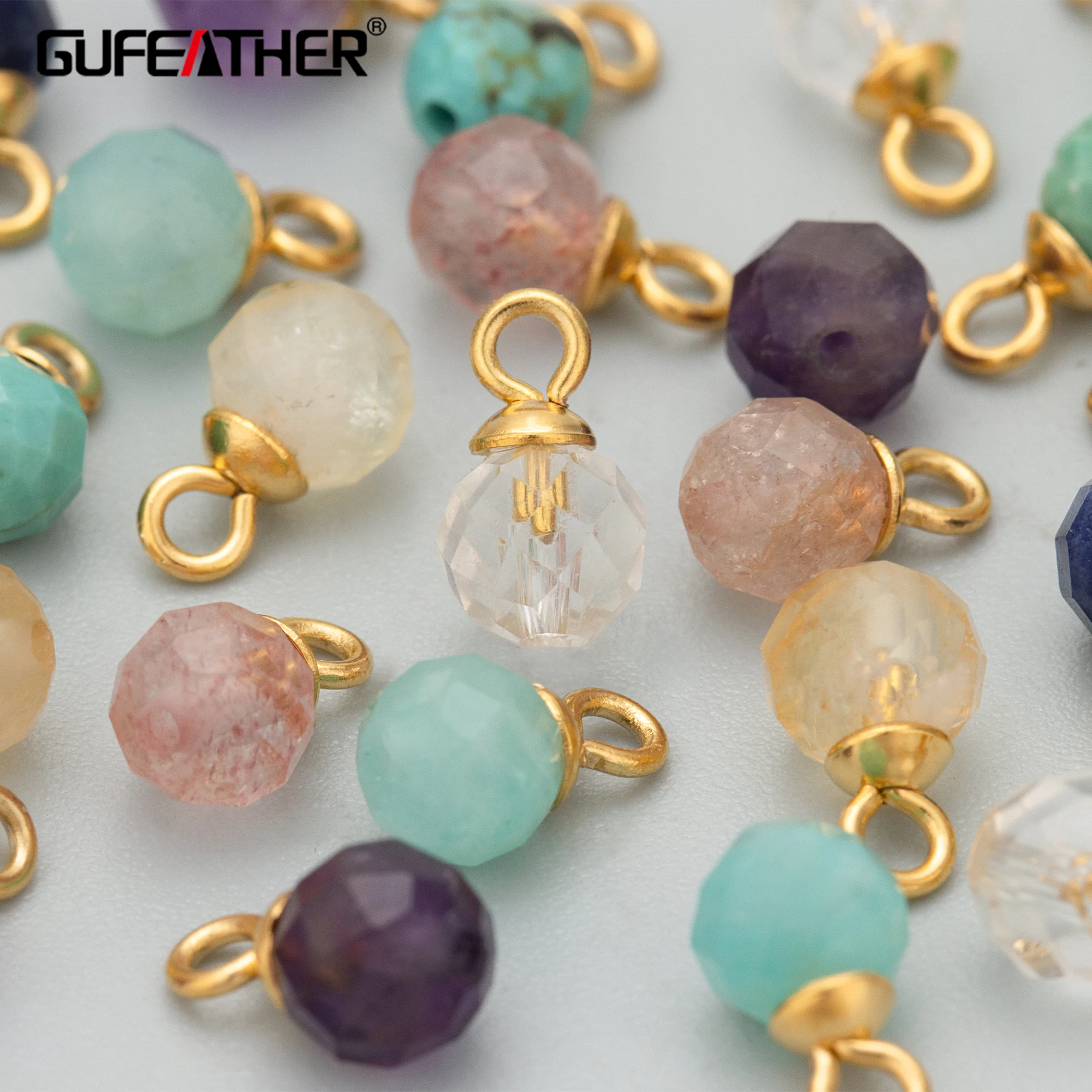 

GUFEATHER ME19,jewelry accessories,stainless steel,natural stone,hand made,round,charms,diy pendants,jewelry making,10pcs/lot