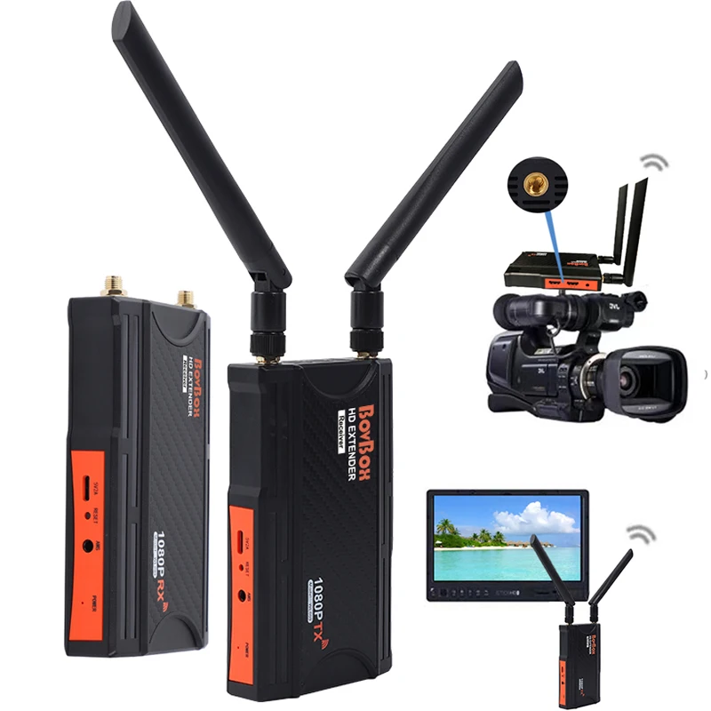 Fordampe burst hold 200m Long Range Wireless Display Video Transmitter Receiver HDMI Extender  for Camcorder Camera Live Streaming PC To TV Monitor