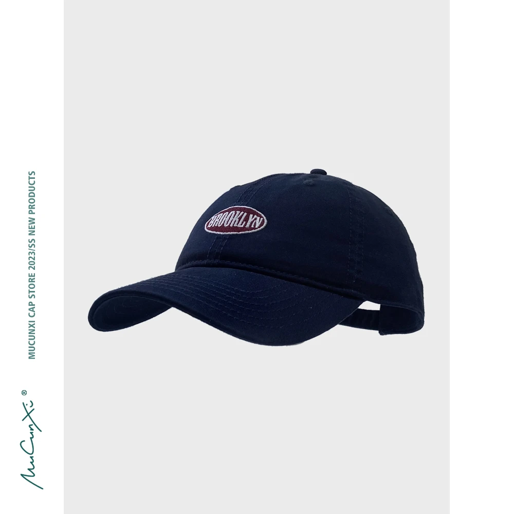 

Circumference Baseball Cap Men's and Women's Pure Cotton Letter Embroidery Peaked Cap Spring and Summer Sun Protection Sun Hat