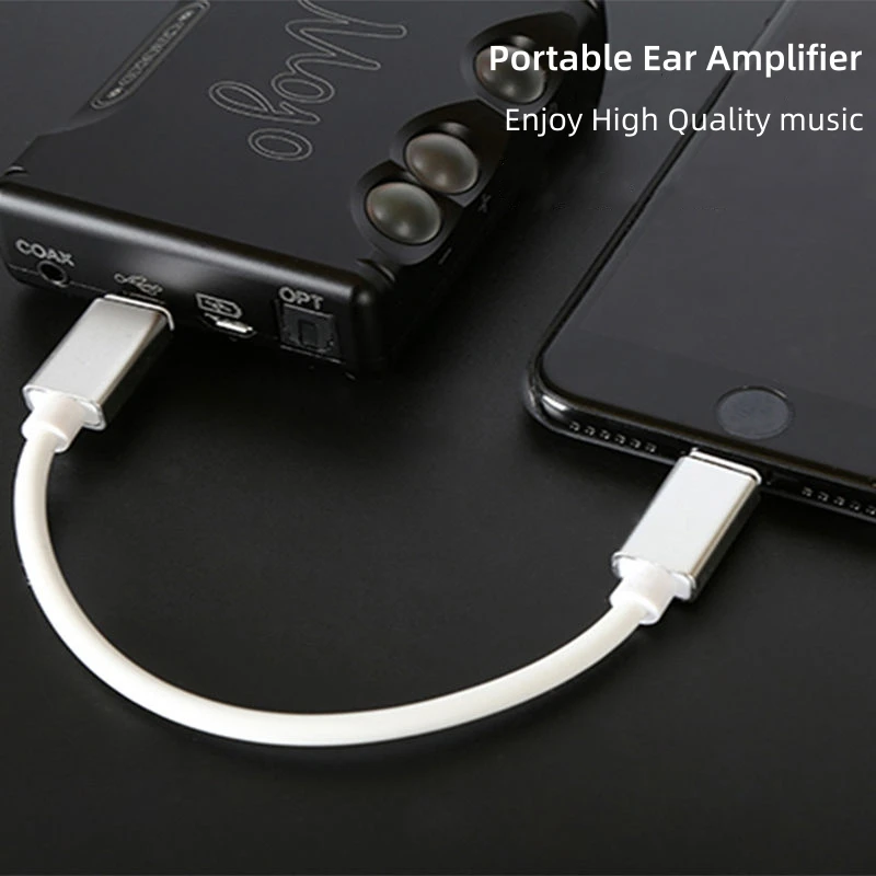 Ear Amplifier Decoder Cable Lighting to Micro USB Cable Android DAC Decoder Above Systems IOS11 for iRig HD to AmpliTube hifi usb cable audio cable audio decoder board