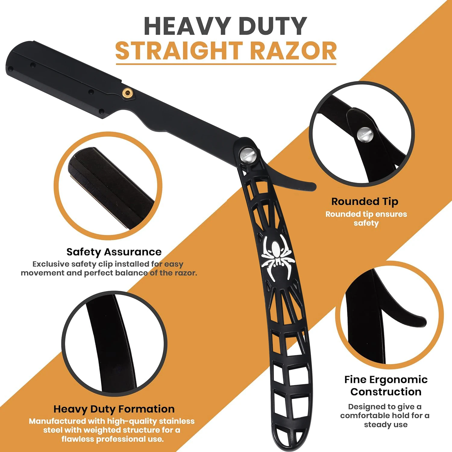 Professional Manual Shaver Straight Edge Stainless Steel Sharp Barber Razor Folding Shaving Beard Trimmer Cutter 2