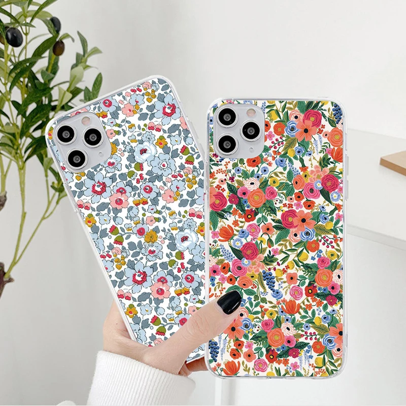 Luxury Flower Phone Case For Xiaomi Redmi Mi Note 8T 8 7 9 9S 9T 10 10S 10T 11 11T Pro Max Lite 12 Poco X3 M3 F3 9C NFC TPU Capa glass flip cover