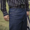 Red Tornado HBT Selvedge Denim Jeans Relaxed Fit Vintage Style Cinch Back Mens Pants 4