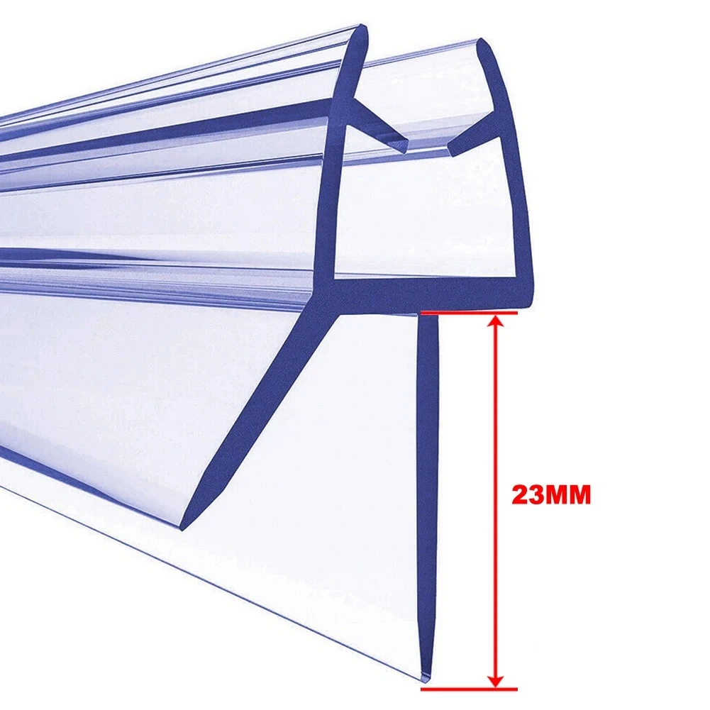 Tira de Vedação de Pvc para Chuveiro de Banho Lacunas de Vedação de Vidro Acessórios Transparentes Ajustar para Telas e Portas Tipos Serve de 46 mm