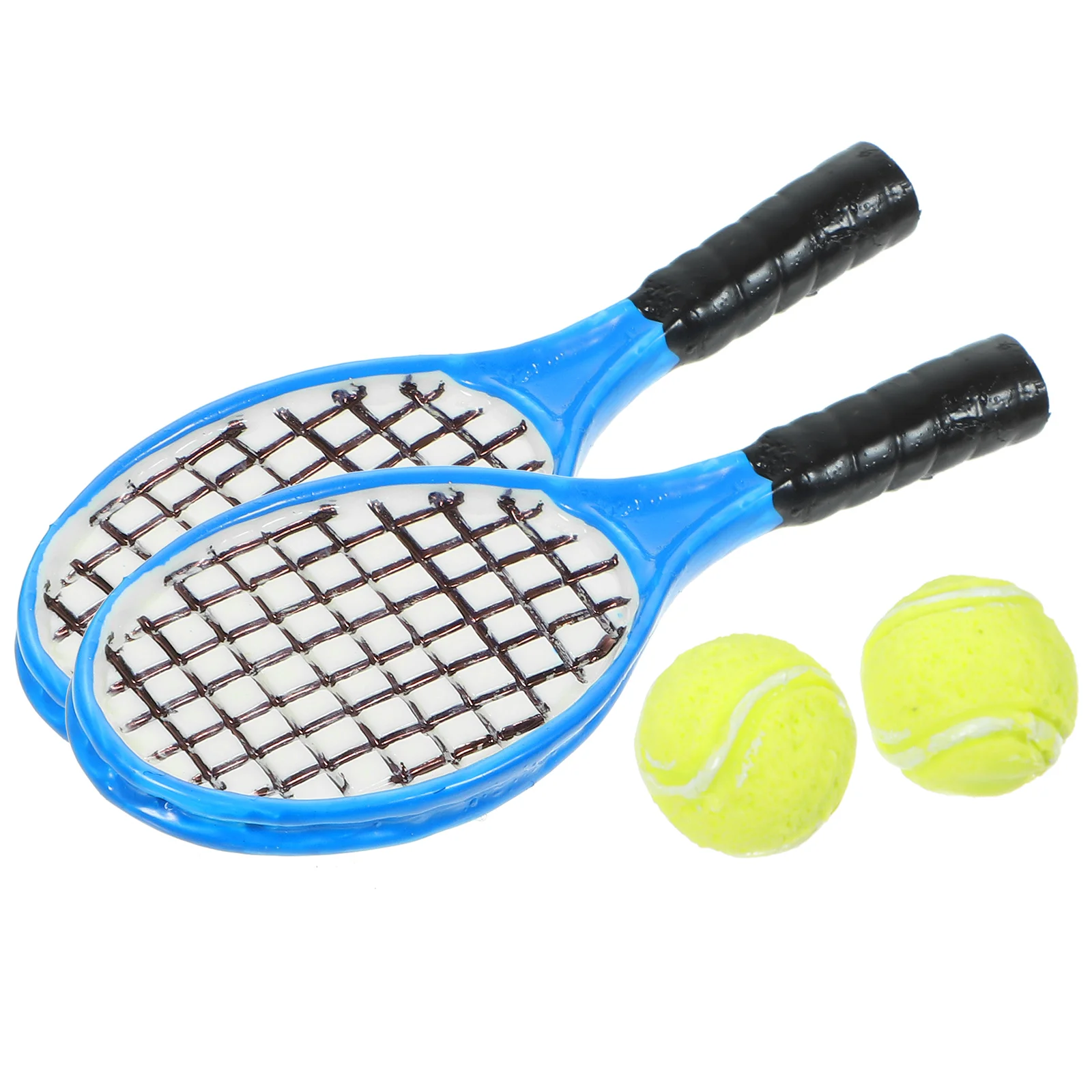 

4 Pcs Tennis Racket Models Miniture Decoration Micro Simulation Accessories Miniature