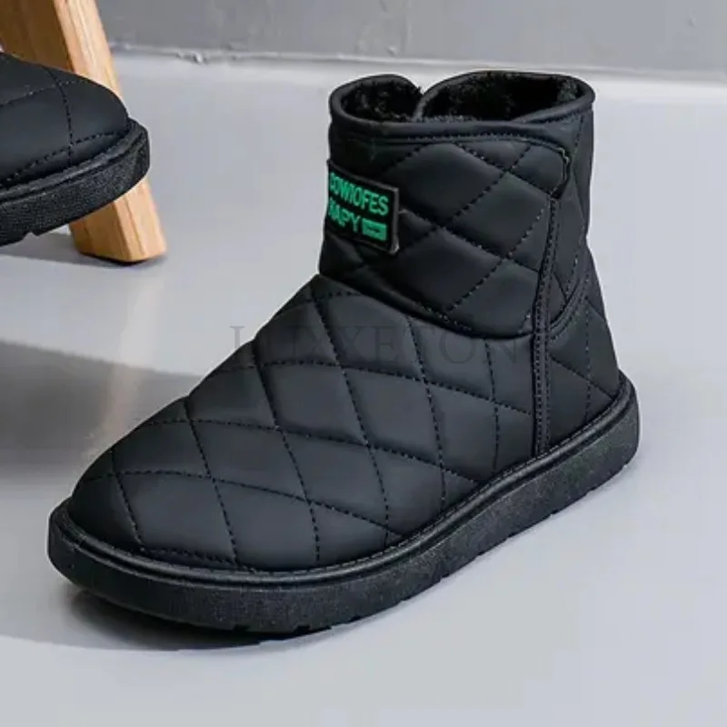 

Women Plaid Pattern Snow Boots Casual Plush Lined Winter Boots Women Comfortable Boots Sapatos Femininos Goth Shoes