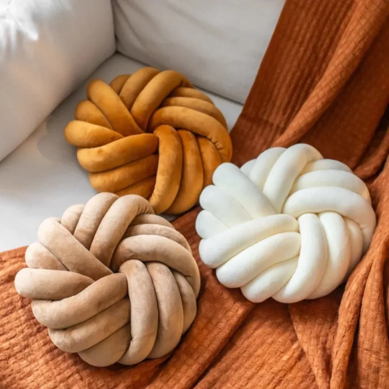 Round Handmade Knot Pillow 2