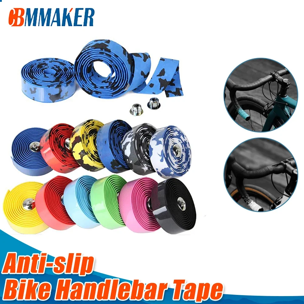 

2RollS Anti-slip Bike Handlebar Tape Shock Absorption Road Bicycle Handlebar tape Soft Cycling Handle Belt Cycling Wrap