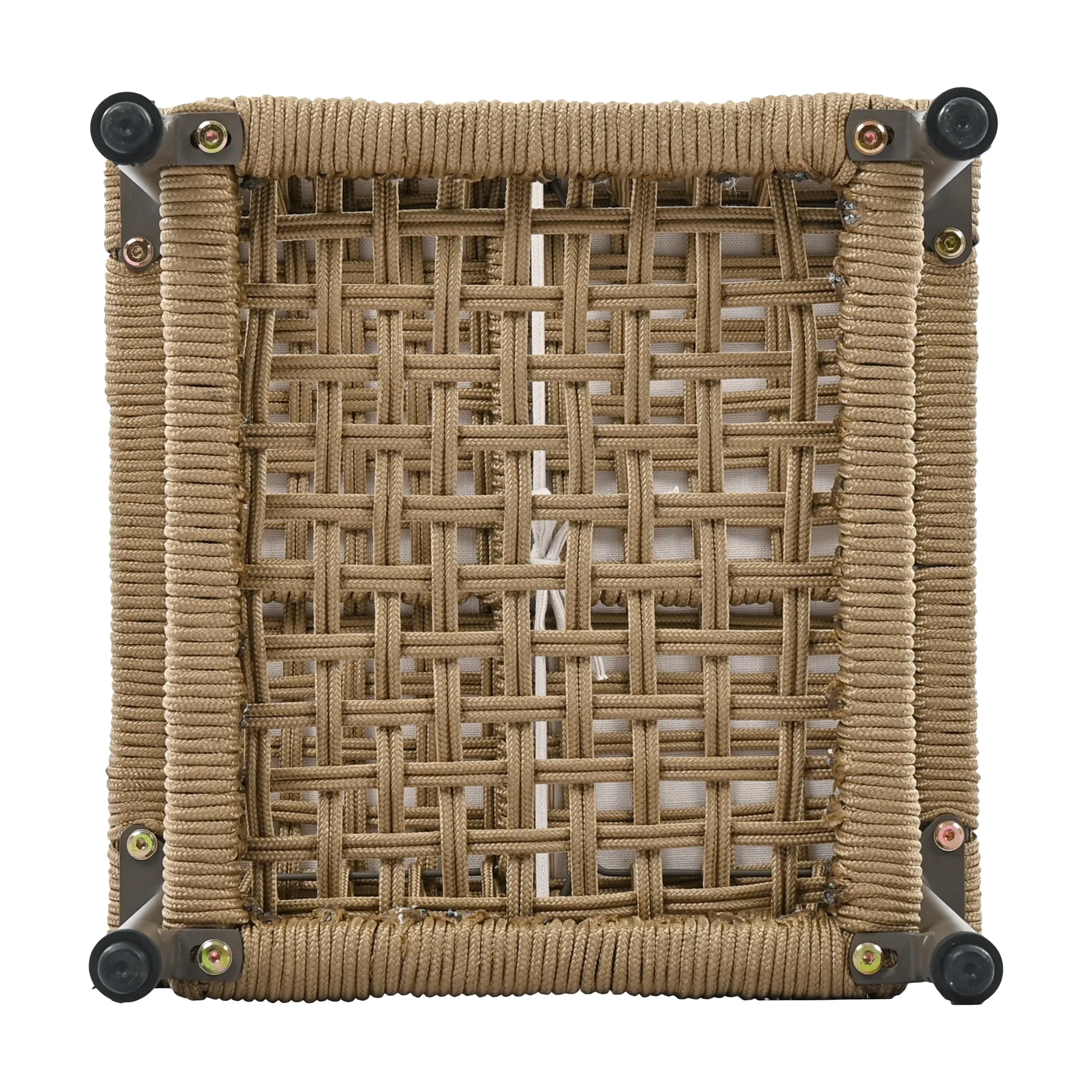 Patio Furniture Set with Coffee Table with Ice Bucket,Rope Benches,Table and Chairs,Couch Cushions for Yard,Pool,Backyard, Porch