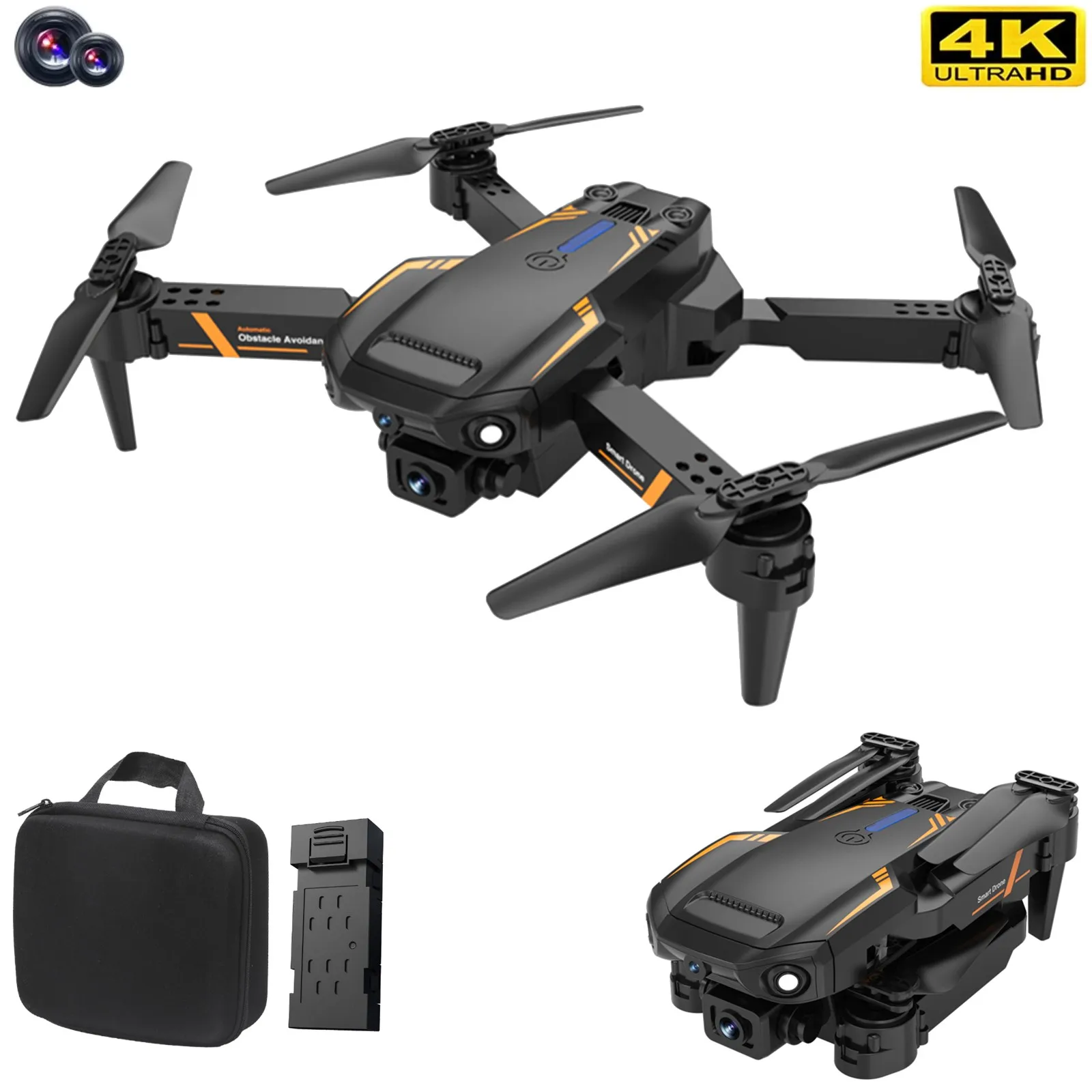 E88pro Mini Drone 4k Hd Dual Camera 2.4g 4ch Foldable Rc Helicopter
