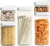 Airtight Food Storage Containers with Lids for Kitchen Pantry Organizer Stackable Boxes for Cereal Snack Flour Sugar Coffee 1