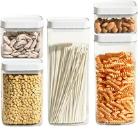 Airtight Food Storage Containers with Lids for Kitchen Pantry Organizer Stackable Boxes for Cereal Snack Flour Sugar Coffee 1
