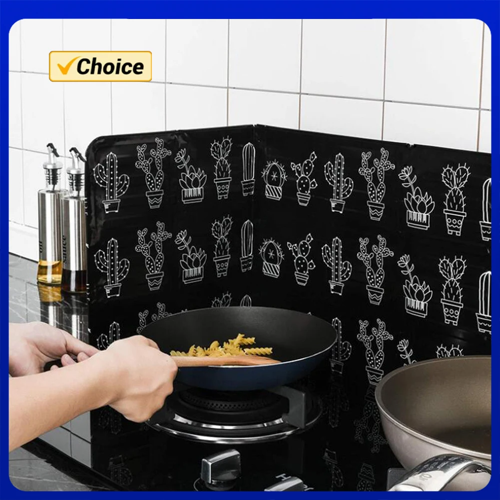 Kitchen Splash Guard 3 Sided Grease Splatter Guard Aluminum Foil for Stove Top Frying Pan
