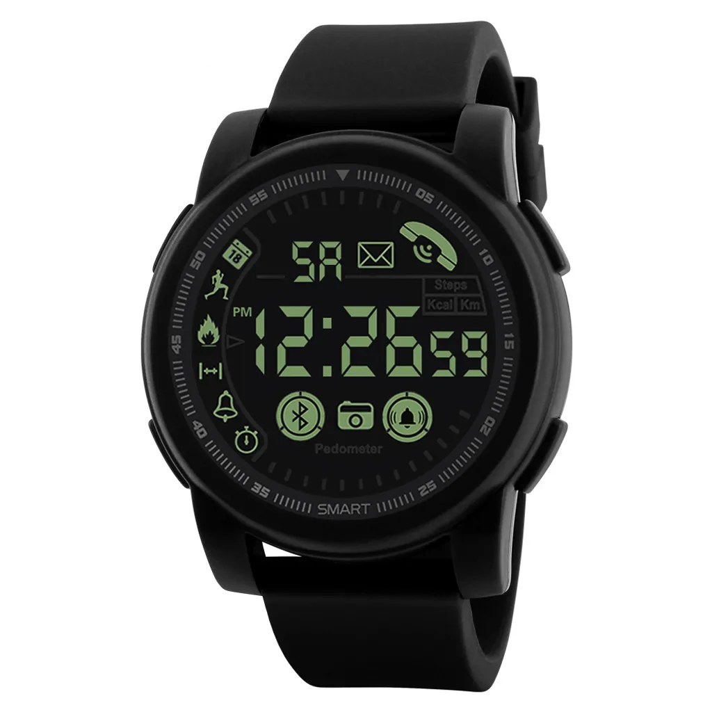 

Multi Functional And Fashionable Men'S Led Digital Watch Fitness Waterproof Bluetooth Smartwatch Sport Pedometer For Android Ios