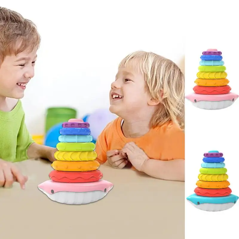 

Stacking Circle Toy Educational Toys With 7 Rings Stacking Rings Tower Toy Sensory Toys For Little Children Boys & Girls