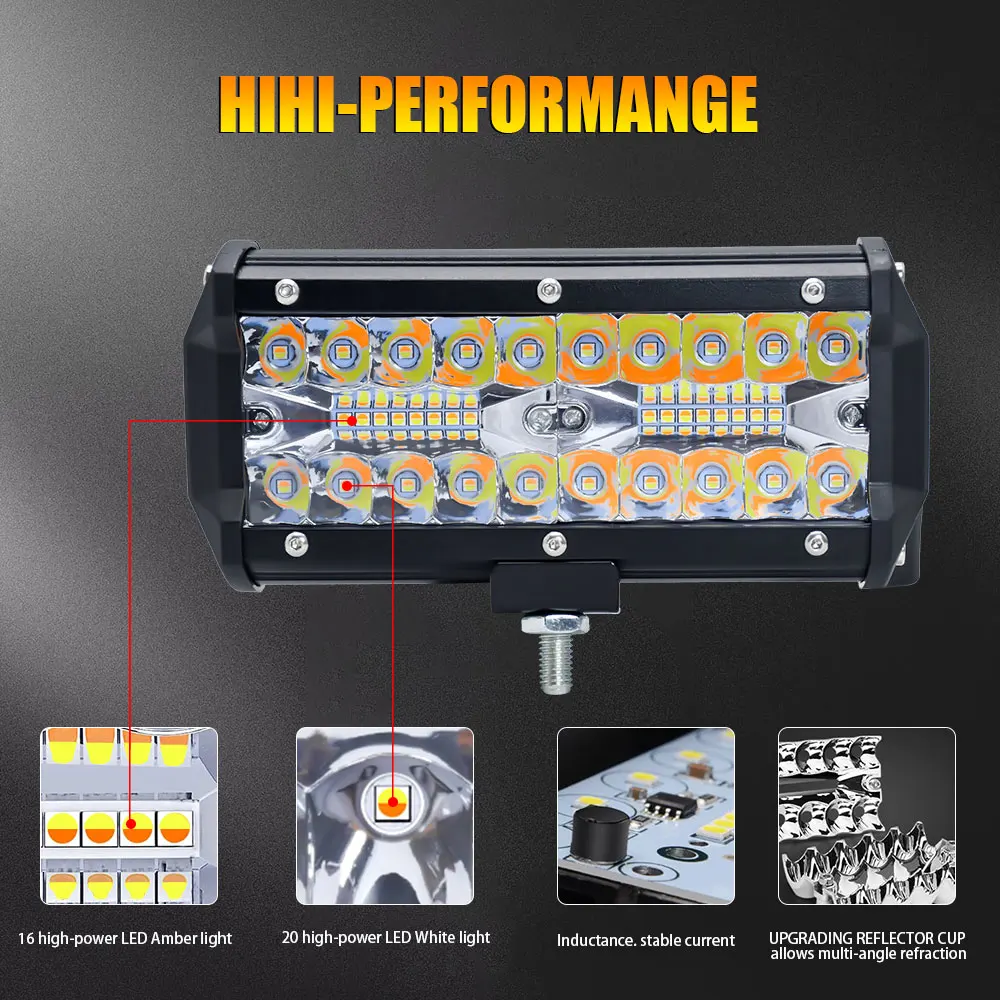 LED Mile Headlight Bar Running Off Road Boat Work Light Switch Wire Harness Driv