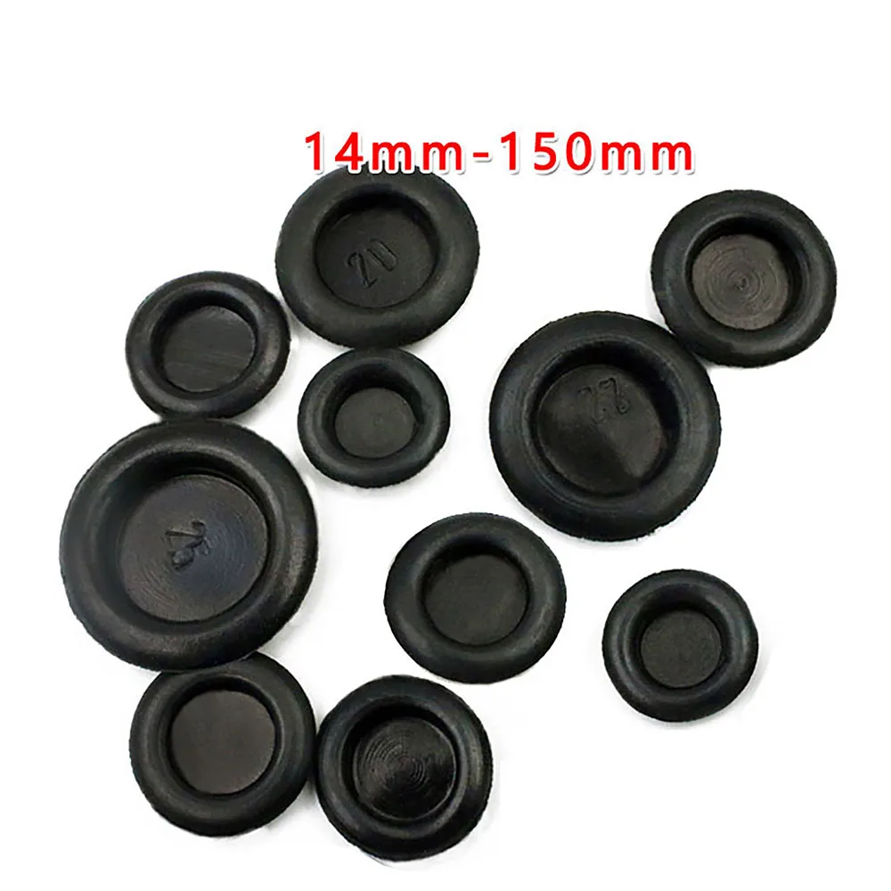 Blanking Hole Rubber Grommets Opening 14mm-150mm Closed Blind Grommet Plugs Bung Gasket Seal For Protects Wire Cable Black rubber grommet kit rubber grommet