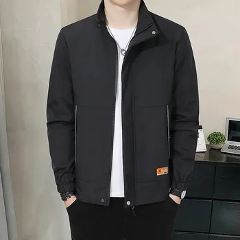 Autumn New Listing of Casual Versatile Solid Color Loose Thin Section Men'S High-End High-Quality Slim Jacket