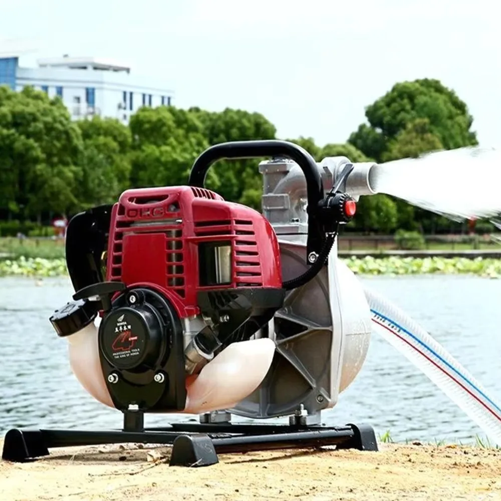Gasoline Engine Water Pump 4-Stroke Booster Pump Agricultural Irrigation Household High-Pressure Gasoline Self-Priming
